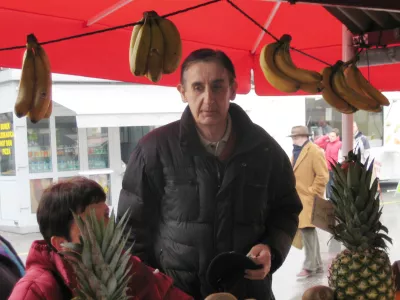 Aljo&scaron;a Žorga, nekdanji ko&scaron;arkar na tržnici / Foto: Vito Avgu&scaron;tin