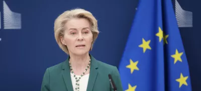 Belgija, Bruselj.Novinarska konferenca predsednika norveske vlade Jonasa Gahra Storeja in predsednice Evropske komisije Ursule von der Leyen po srecanju v Bruslju.Predsednica Evropske komisije Ursula von der Leyen.