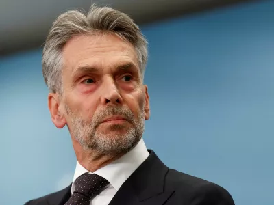 Former Dutch intelligence chief Dick Schoof looks on at a press conference as he is presented as the proposed prime minister of the Netherlands, in The Hague, Netherlands, May 28, 2024. REUTERS/Piroschka van de Wouw