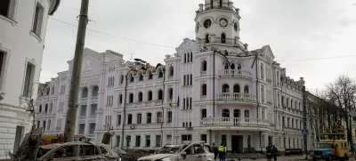 A view shows the site of a Russian missile strike, amid Russia's attack on Ukraine, in Sumy, Ukraine April 13, 2025. REUTERS/Sofiia Gatilova