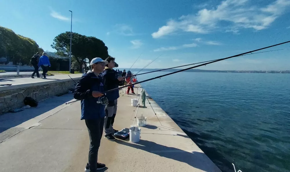 Odprto prvenstvo občine Piran v trkarjenju s palico z zidane obale.