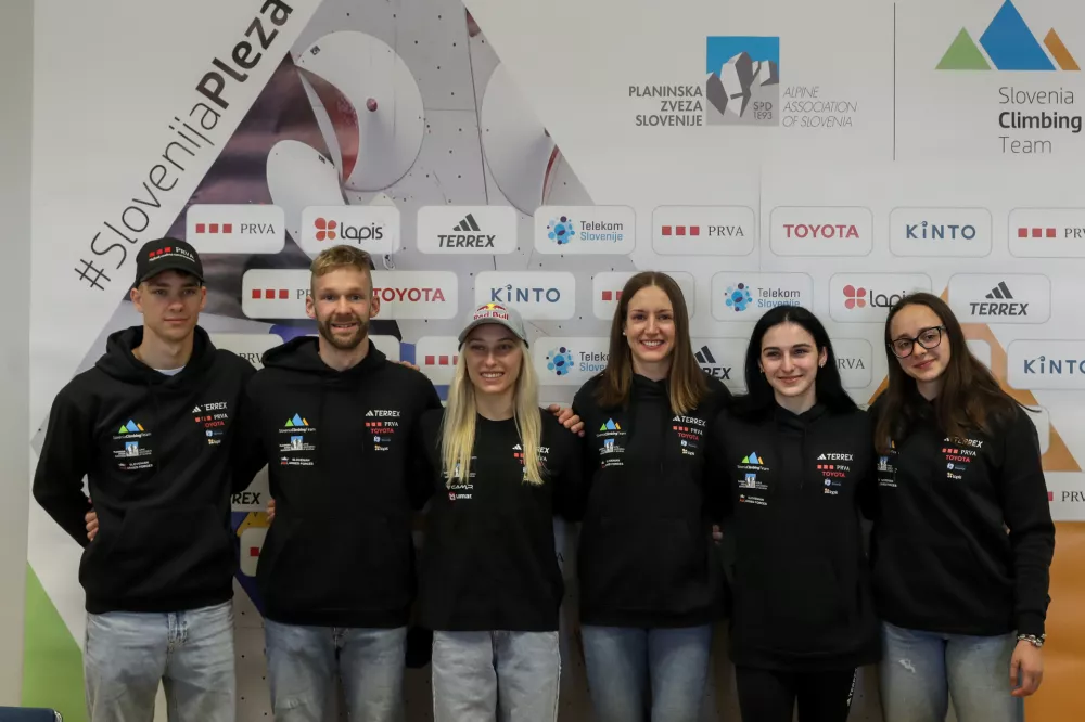 - Slovenska reprezentanca v &scaron;portem plezanju 2025.- 11.04.2025. - Novinarska konferenca reprezentance Slovenije v &scaron;portnem plezanju pred začetkom nove tekmovalne sezone.//FOTO: Bojan Velikonja