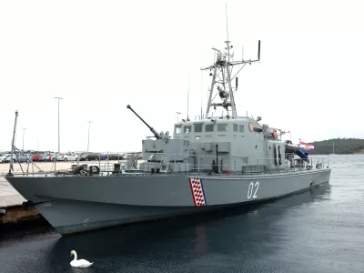 09.05.2019., Sibenik - Brod obalne straze Republike Hrvatske Solta privezan na sibenskom gatu Vrulje. rPhoto: Dusko Jaramaz/PIXSELL