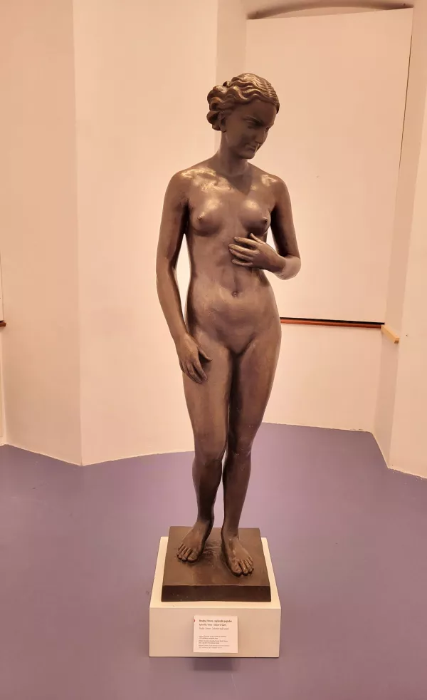 Grki so v goloti videli znak moči in svobode. Na razstavi zapeljuje bronasti kip Afrodite (Venere v rimski mitologiji) kiparja Vladimirja Stovička. / Foto: Katja Gle&scaron;čič