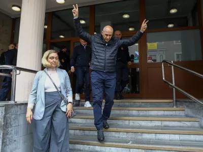 18.4.2025 Celje sojenje Janez Jan&scaron;a v zadevi Trenta.Foto: Luka Cjuha