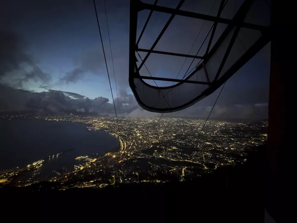 A cable car carrying tourists south of Naples has crashed after the cable snapped, killing at least four people and injuring one in Castellamare di Stabia, near Naples, Italy, Thursday, April 17, 2025. (Alessandro Garofalo/LaPresse via AP)