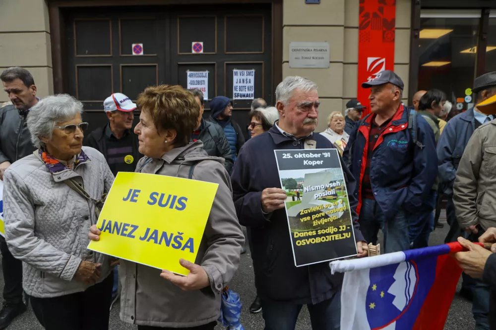 18.4.2025 Celje&nbsp; sojenje Janez Jan&scaron;a v zadevi Trenta.Foto: Luka Cjuha
