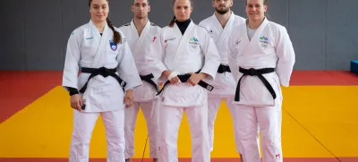 Ljubljana, Judo center.Fototermin judo reprezentance pred Evropskim prvenstvom v judu, ki bo med 23. in 27. 4. v Podgorici.