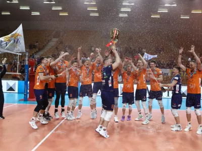 22.4.2025 - odbojka -&nbsp;ACH Volley - Alpacem Kanal v finalu državnega prvenstva za mo&scaron;keFoto: Luka Cjuha