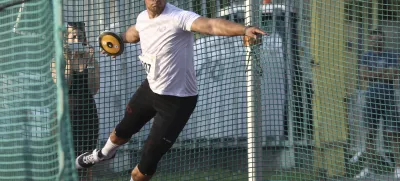 Kristjan Čeh disk9.7.2023 - Atletika - Državno prvenstvo v atletiki Velenje - atletska zveza slovenijeFOTO: Luka Cjuha