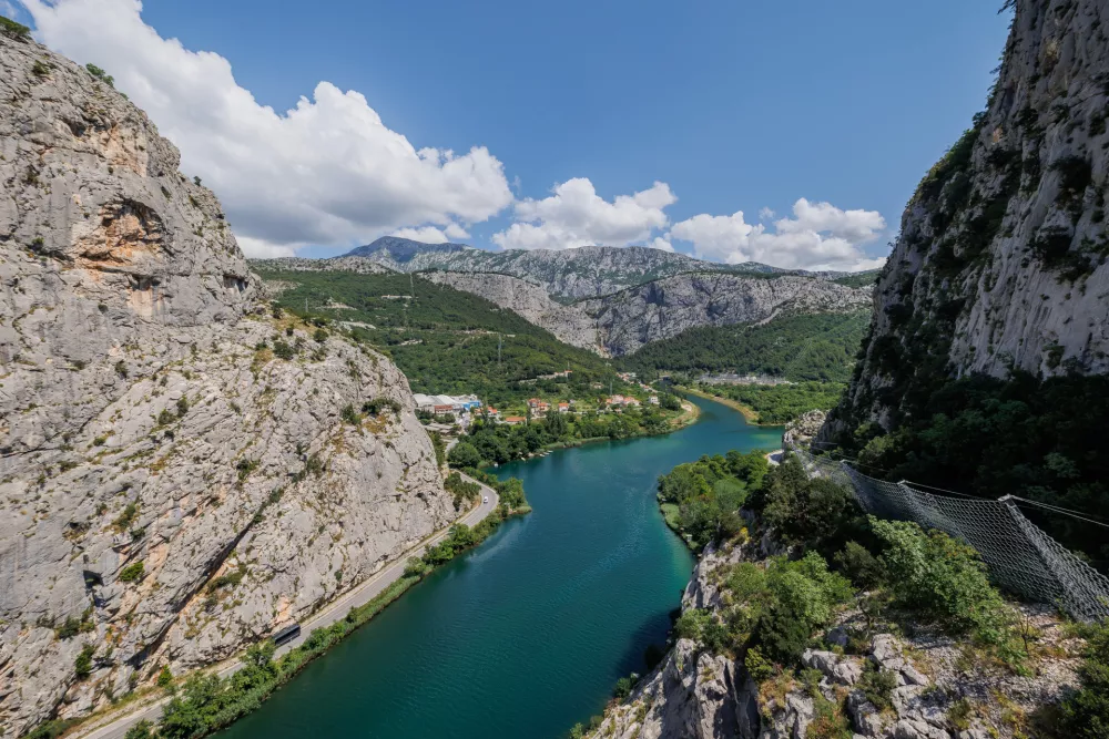 27.05.2024., Omis - Otvorenje nove obilaznice i Mosta preko rijeke Cetine. Otvorenju su prisustvovali ministar Oleg Butkovic te zupan Blazenko Boban sa svojim suradnicima. Photo: Zvonimir Barisin/PIXSELL