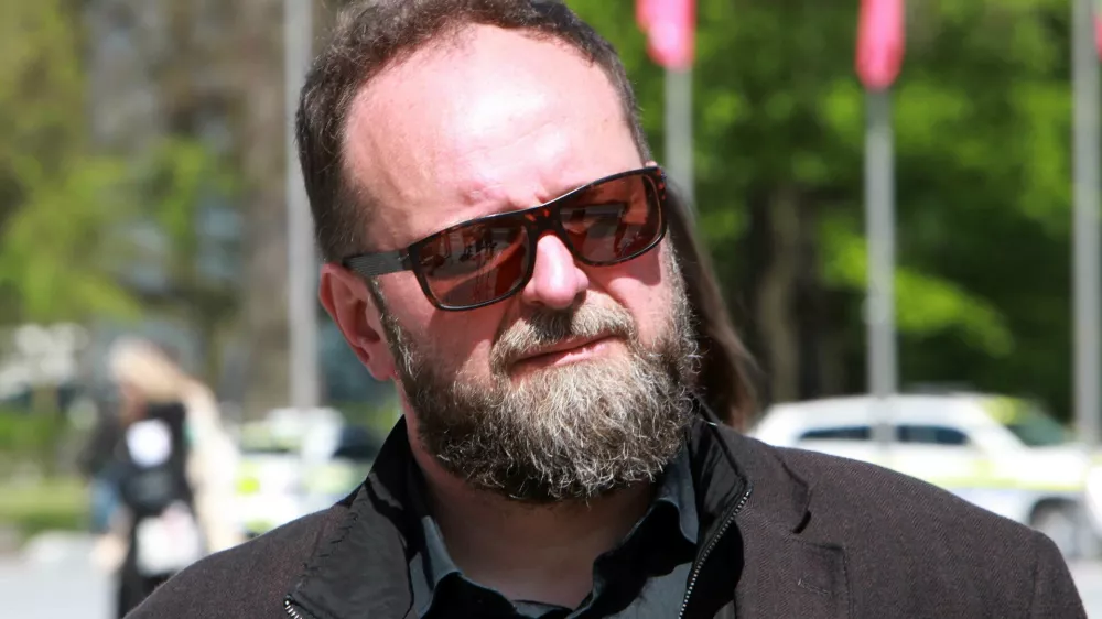 16.04.2025 -tiskovna za pripravo sprememb zakona o socialnem varstvu, Trg republikeGoran Bla&scaron;ko, Dom na KrasuFoto: Toaž Skale