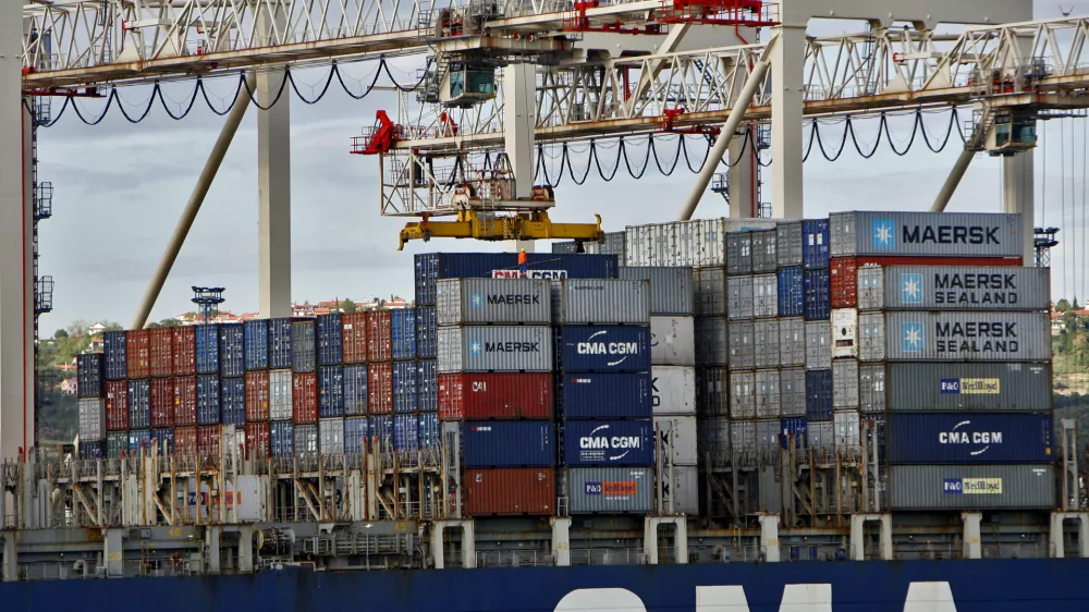 kontejnerski žerjav - kontejnersko dvigalo - terminal- 2.9.2013 - Luka Koper, pristani&scaron;ki in logistični sistem, d.d., mednarodno tovorno koprsko pristani&scaron;če,//FOTO: Tomaž Skale