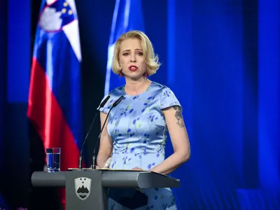 Ur&scaron;ka Klakočar Zupančič25.4.2025 Proslava - Dan boja proti okupatorju - TržičFOTO: Nik Erik Neubauer