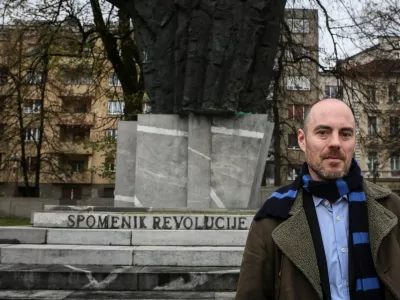 - 24.11.2018 - Keith Lowe, britanski zgodovinar ob izidu njegove nove knjige v sloven&scaron;čini z naslovom Strah in svoboda: Kako nas je spremenila druga svetovna vojna //FOTO: Luka Cjuha.