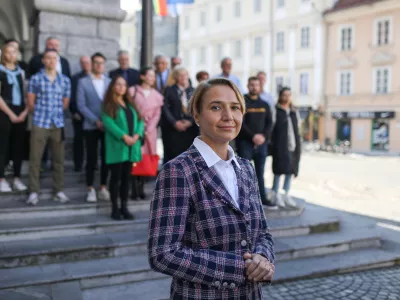 dr. Tina Bregant, kandidatka za ljubljansko županjo - 18.10.2022 - Lokalne volitve 2022 - predstavitev skupne kandidatke SLS in stranke Na&scaron;a dežela za županjo Mestne občine Ljubljana //FOTO: Bojan Velikonja