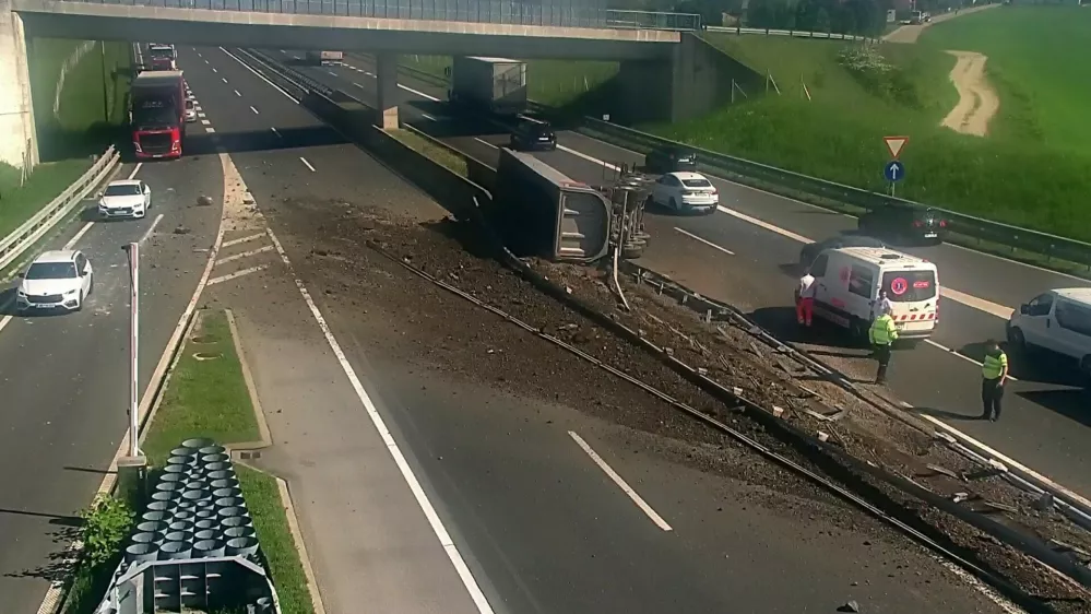 Avtocesta Maribor - Gru&scaron;kovje, nesreča pri Prepolju.29. 4. 2025Foto: DARS