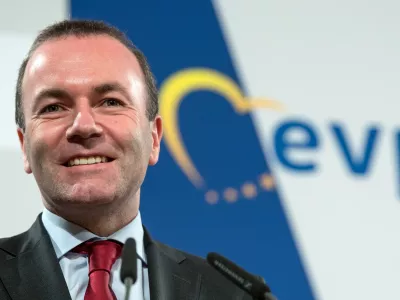 11 March 2019, Saxony-Anhalt, Halle: Manfred Weber, Leader of the European People's Party (EPP) Group in the European Parliament, speaks at the 'Europe Debate' conference by the Christian Democratic Union (CDU). Under the motto "Technology is our answer to structural change", representatives of the CDU&nbsp;from the federal government, Saxony-Anhalt and the European Parliament wilL discuss energy system issues. Photo: Hendrik Schmidt/dpa-Zentralbild/dpa