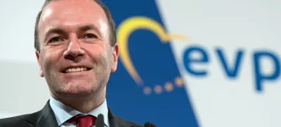 11 March 2019, Saxony-Anhalt, Halle: Manfred Weber, Leader of the European People's Party (EPP) Group in the European Parliament, speaks at the 'Europe Debate' conference by the Christian Democratic Union (CDU). Under the motto "Technology is our answer to structural change", representatives of the CDU from the federal government, Saxony-Anhalt and the European Parliament wilL discuss energy system issues. Photo: Hendrik Schmidt/dpa-Zentralbild/dpa