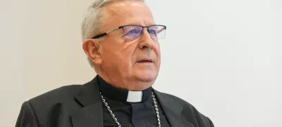 11.04.2024., Zagreb - Konferencija za novinare o 68. redovitom plenarnom zasjedanju Sabora Hrvatske biskupske konferencije. Mijo Gorski. Photo: Luka Stanzl/PIXSELL