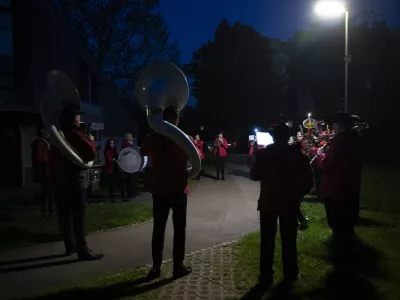 Prvi maj01.05.2025 Prvomajska budnica, pihalna godba LjubljanaFOTO: Nik Erik Neubauer