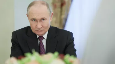 Russia's President Vladimir Putin attends a meeting with Patriarch Kirill of Moscow and All Russia and Patriarch of Serbia Porfirije in Moscow, Russia, April 22, 2025. Sputnik/Gavriil Grigorov/Pool via REUTERS ATTENTION EDITORS - THIS IMAGE WAS PROVIDED BY A THIRD PARTY.