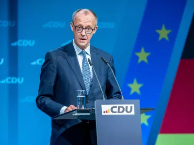 28 April 2025, Berlin: Friedrich Merz, Christian Democratic Union of Germany (CDU) candidate for chancellor and CDU federal chairman, speaks at the CDU Executive Committee meeting. Photo: Michael Kappeler/dpa
