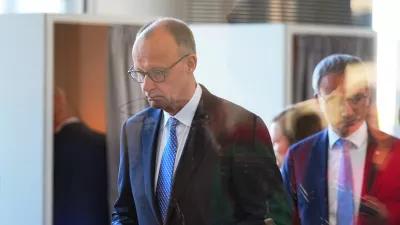 06 May 2025, Berlin: Chancellor-designate Friedrich Merz casts his ballot in the Bundestag during the election of the Chancellor. The election and swearing-in of the German Chancellor and the new German Government takes place in the Bundestag. Photo: Michael Kappeler/dpa