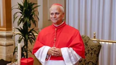FILE - Cardinal Robert Francis Prevost, Prefect of the Dicastery for Bishops, poses for a photo at the end of the consistory where Pope Francis elevated 21 new cardinals in St. Peter's Square at The Vatican, Sept. 30, 2023. (AP Photo/Riccardo De Luca, File)