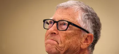 Bill Gates, who pledged on Thursday to give away almost his entire personal wealth in the next two decades and said the world's poorest would receive some 0 billion via his foundation, speaks with Reuters during an interview in New York City, U.S., May 8, 2025. REUTERS/Mike Segar