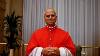 FILE PHOTO: Cardinal Robert Francis Prevost poses after being elevated to the rank of cardinal at the Vatican, September 30, 2023. REUTERS/Yara Nardi/File Photo