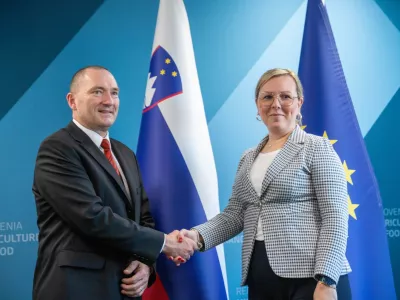 Jože Podgor&scaron;ek, KGZS, Mateja Čalu&scaron;ić, ministrica za kmetijstvo, gozdarstvo in prehrano. Foto: MKGP