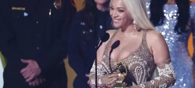 Beyonce receives Album of the Year award for "Cowboy Carter" during the 67th Annual Grammy Awards in Los Angeles, California, U.S., February 2, 2025. REUTERS/Mario Anzuoni