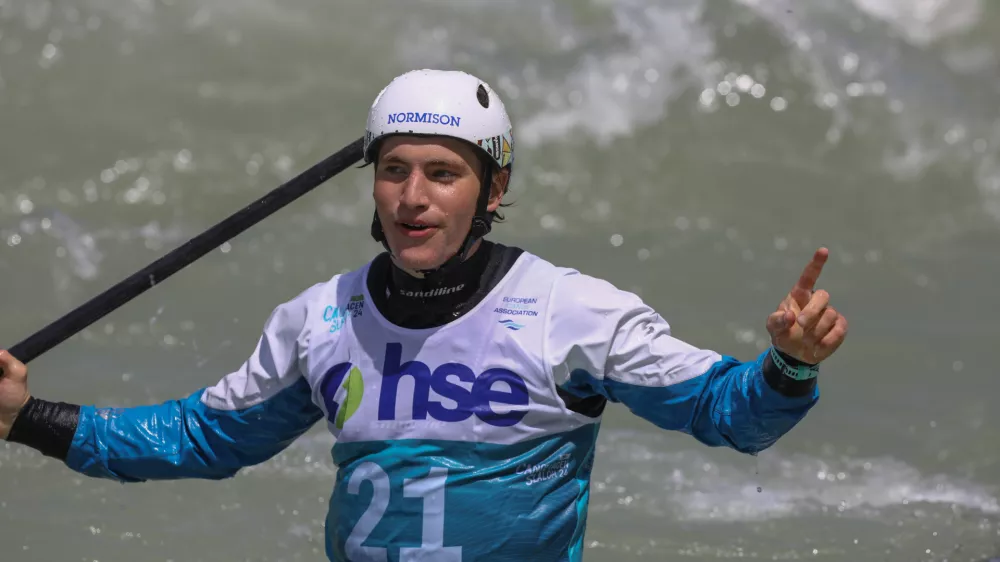 Žiga Lin Hočevar19.05.2024 - Evropsko prvenstvo Kajak Kanu na divjih vodah Tacen 2024 - FOTO: Luka Cjuha