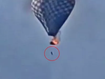 balonarska nesreča v Mehiki, goreč balon na topli zrak. Foto: Profimedia