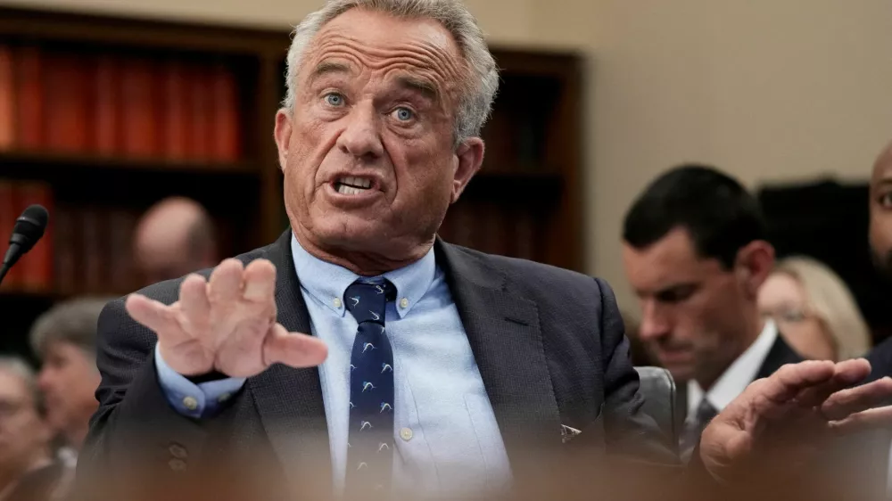U.S. Health and Human Services (HHS) Secretary Robert F. Kennedy Jr. testifies before a House Appropriations Labor, Health and Human Services, Education, and Related Agencies Subcommittee hearing on the Department of Health and Human Services budget, on Capitol Hill in Washington, D.C., U.S., May 14, 2025. REUTERS/Ken Cedeno