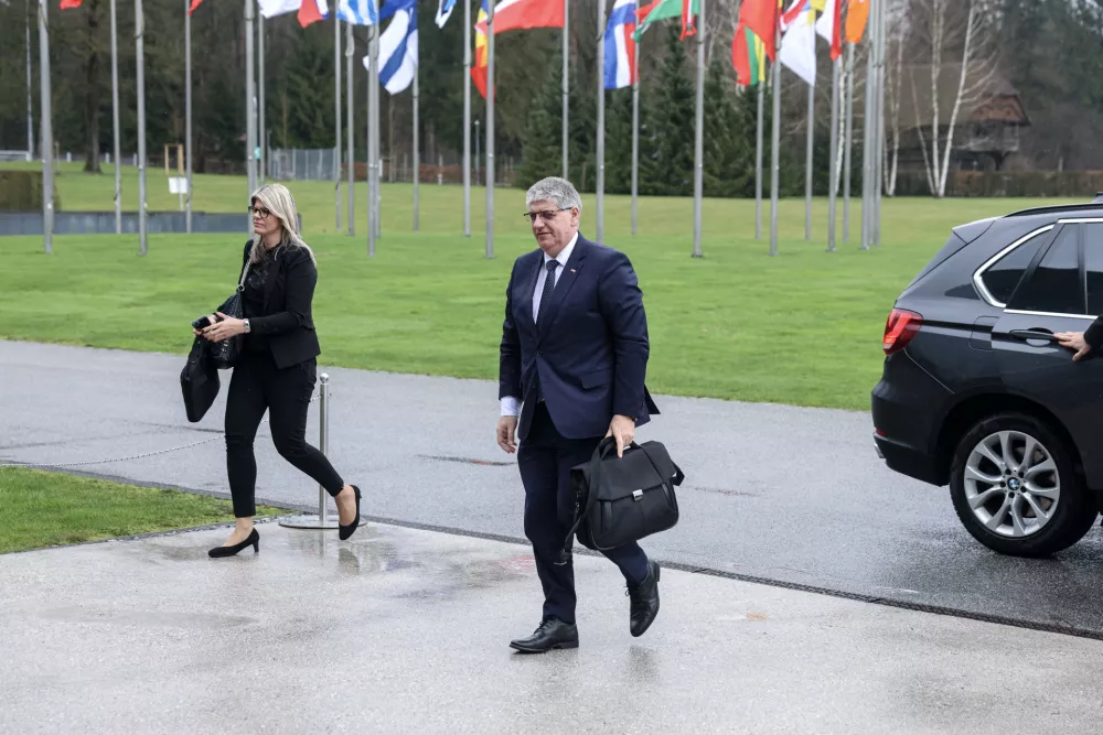 Bo&scaron;tjan Poklukar- 17.03.2025 - koalicijski vrh, ki ga je gostil premier Robert Golob, na katerem so opravili pregled preteklih in načrtovanih aktivnosti pri uresničevanju koalicijskih zavez glede krepitve javnega zdravstva, vzdržnega pokojninskega sistema in stanovanj za mlade//FOTO: Jaka Gasar