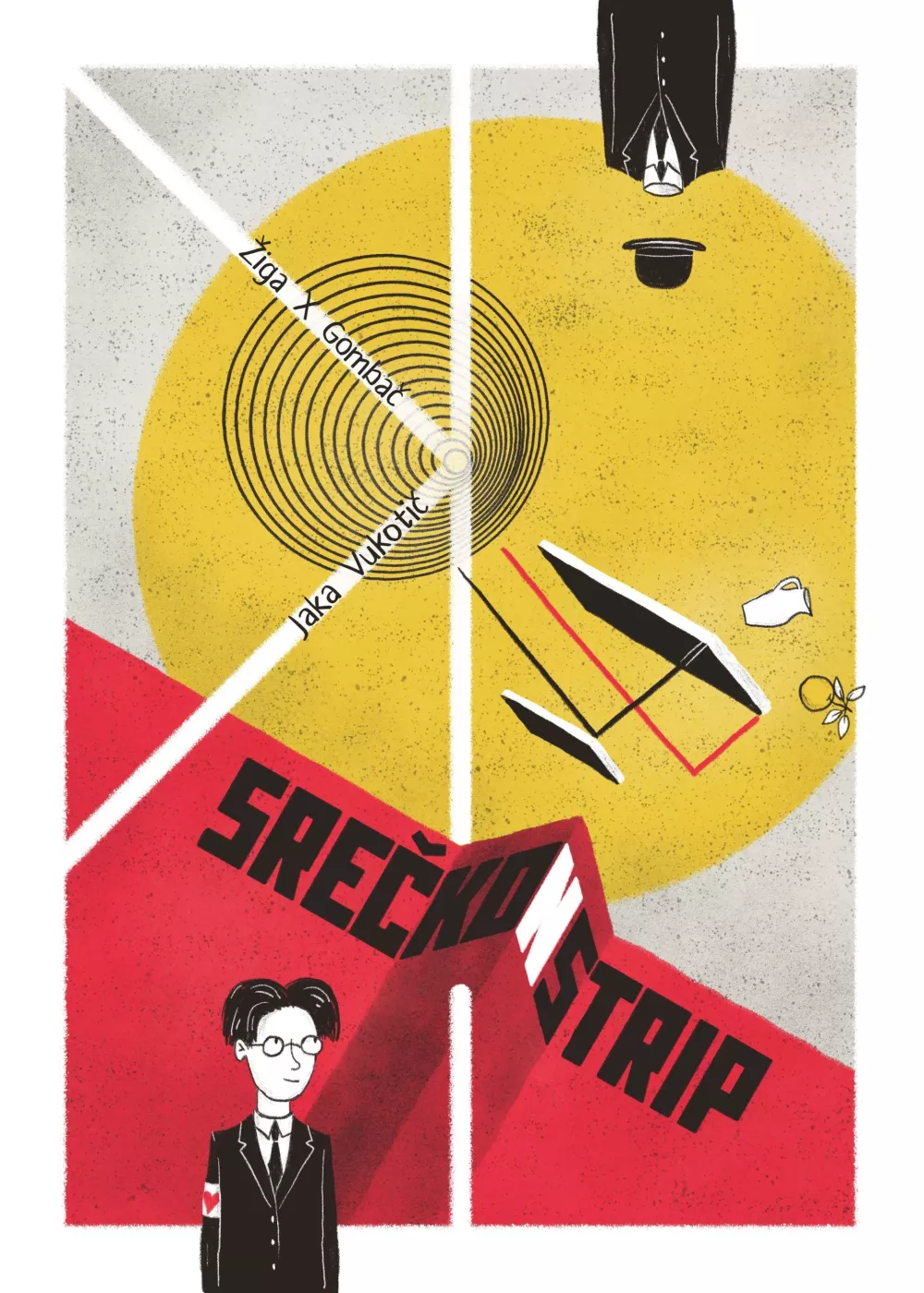 Naslov stripa o Srečku Kosovelu je seveda kombinacija besed &raquo;Srečko&laquo; (Kosovel), &raquo;kons&laquo; in &raquo;strip&laquo;.