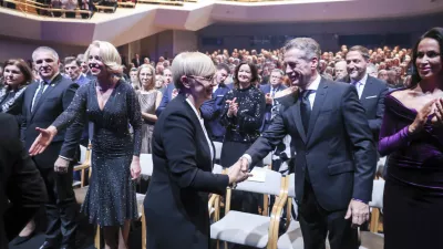 Nata&scaron;a Pirc Musar, Robert Golob, Tina Gaber- 20.12.2024 - Državna proslava ob dnevu samostojnosti in enotnosti. 34. obletnica plebiscita o samostojnosti Slovenije//FOTO: Jaka Gasar