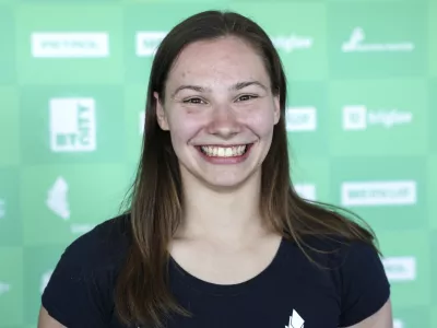 Lucija Hribar- 15.04.2024 - novinarska konferenca pred evropskim prvenstvom v &scaron;portni gimnastiki //FOTO: Jaka Gasar