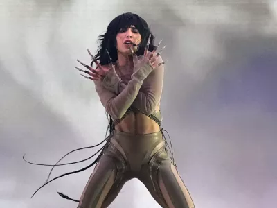 Loreen of Sweden performs during the Grand Final of the Eurovision Song Contest in Liverpool, England, Saturday, May 13, 2023. (AP Photo/Martin Meissner)