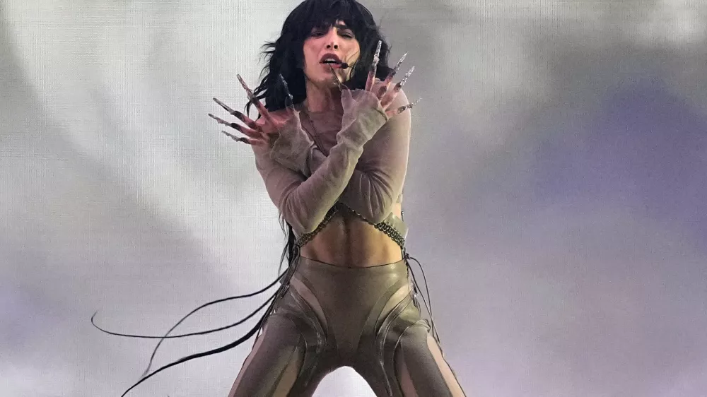 Loreen of Sweden performs during the Grand Final of the Eurovision Song Contest in Liverpool, England, Saturday, May 13, 2023. (AP Photo/Martin Meissner)