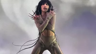 Loreen of Sweden performs during the Grand Final of the Eurovision Song Contest in Liverpool, England, Saturday, May 13, 2023. (AP Photo/Martin Meissner)