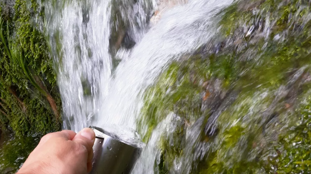 voda kozarec skodelica kamni&scaron;ka bistrica 