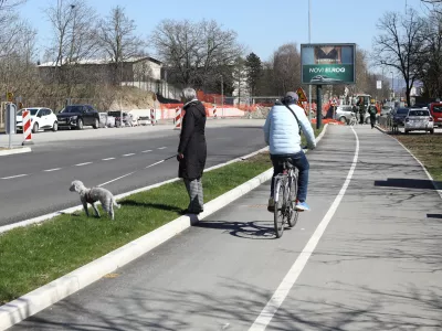 19.3.2025 - Linhartova cesta, kolesarska steza, kolesarFoto: Luka Cjuha