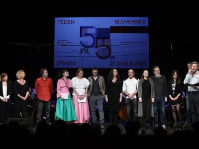 12.04.2025 - Teden slovenske drame - podelitev nagrad - Pre&scaron;ernovo gledali&scaron;če KranjFoto: Luka Cjuha