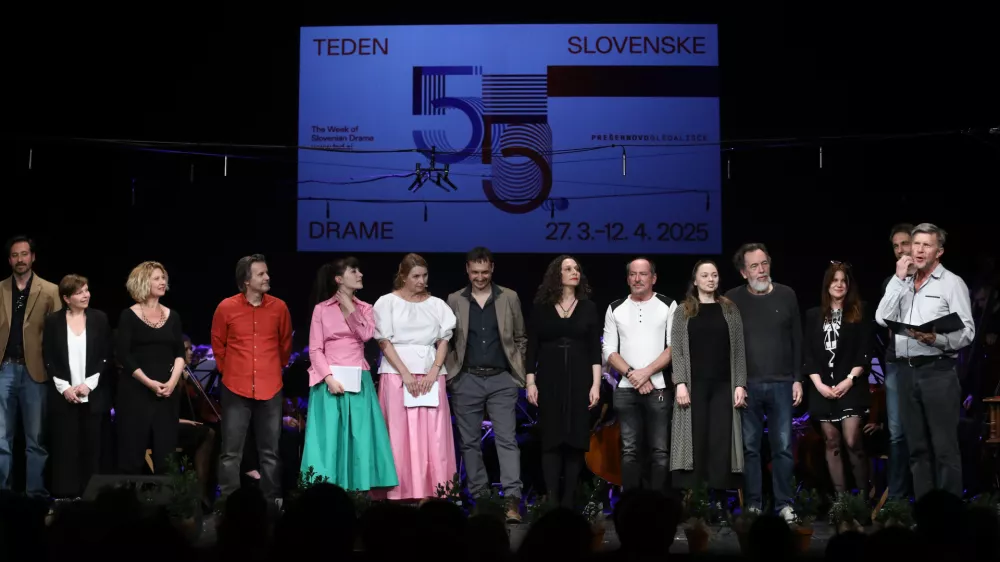 12.04.2025 - Teden slovenske drame - podelitev nagrad - Pre&scaron;ernovo gledali&scaron;če KranjFoto: Luka Cjuha
