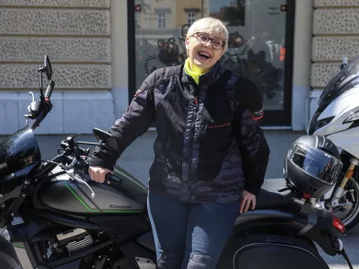 Nata&scaron;a Pirc Musar- 24.05.2025 - srečanje motoristk na Krekovem trgu//FOTO: Jaka Gasar / Foto: Jaka Gasar