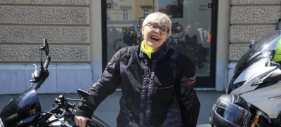 Nataša Pirc Musar- 24.05.2025 - srečanje motoristk na Krekovem trgu//FOTO: Jaka Gasar / Foto: Jaka Gasar