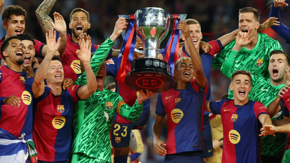 Nogometa&scaron;i Barcelone so osvojili že
28. naslov &scaron;panskega prvaka. Foto: Reuters